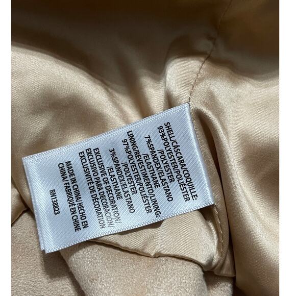 Shyanne Women's Floral Embroidered Faux Suede in Tan Jacket Size XS NEW - Picture 6 of 11